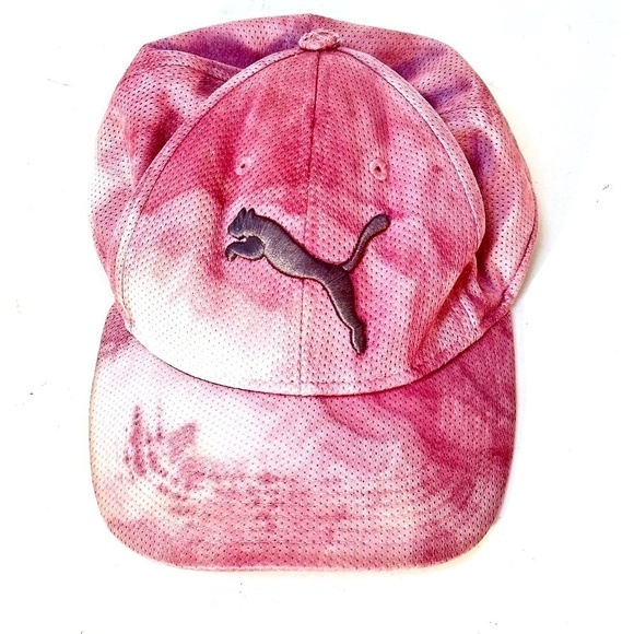 Puma Other - PUMA Pink White Athletic Adjustable Tie Dye Sport Cap Hat